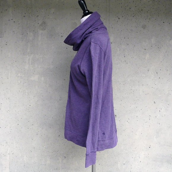 Lululemon In A Cinch Long Sleeve Tee Heathered Deep Zinfandel / Purple, sz 6 - Picture 2 of 9